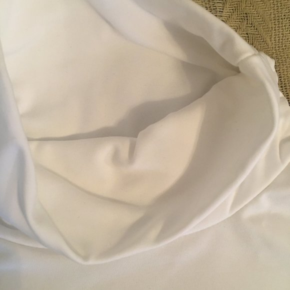 White Shein Fleece Lined Long Sleeve Cropped Turtleneck Top - Picture 5 of 8